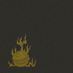 Art Chinese style painting  on crumpled paper vignette for backg