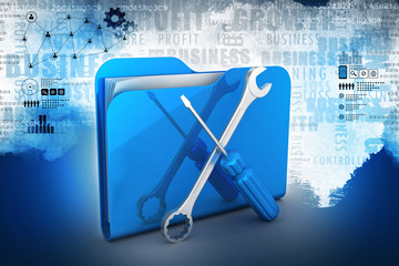 Computer technical service concept