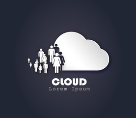 Social Network vector logo design template