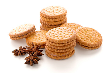 Sandwich biscuits with vanilla filling