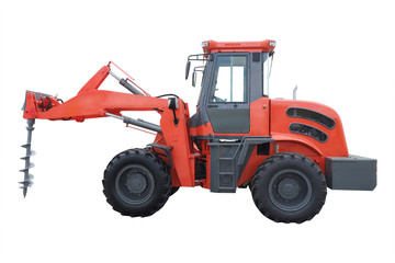 tractor with the drill