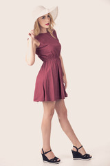 Portrait of beautiful blonde woman