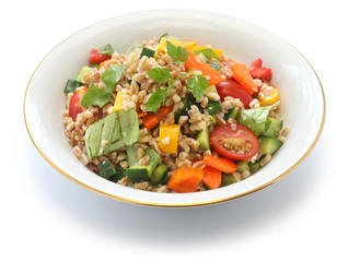 spelt salad, insalata di farro, italian cuisine