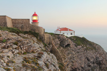 Fototapeta na wymiar Lighthouse at Cabo Sao Vincente