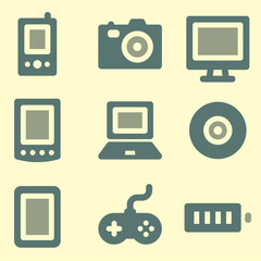 Electronics web icons set