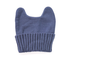 Knitted hat isolated on white