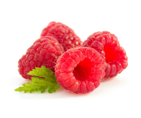 raspberry  on white