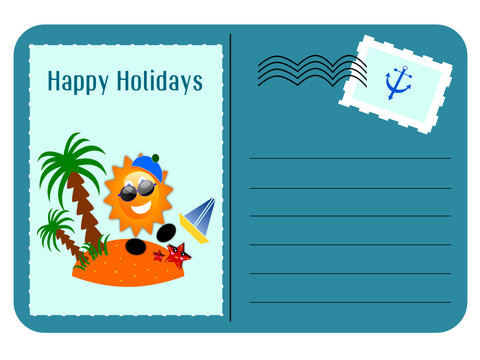 Cartolina di buone vacanze