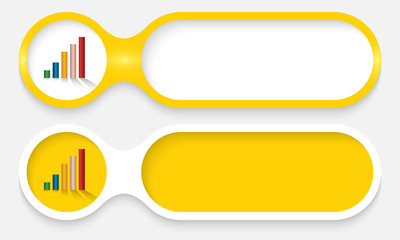 Fototapeta premium two buttons for entering text with graph