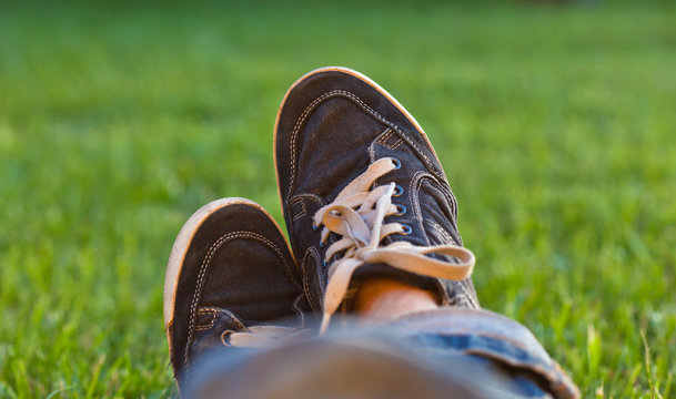 Legs In Gym Shoes