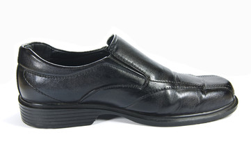 Men's leather shoe on white background