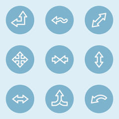 Arrows web icon set 2 , blue buttons