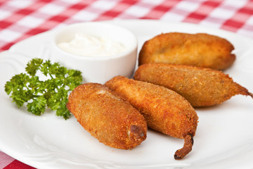 Deep-fried Jalapeno chili pepper