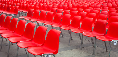 Fototapeta premium Red chairs