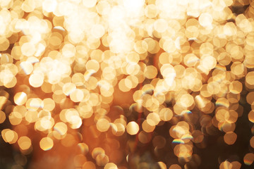 Glitter festive christmas lights background. light and gold - 68170040