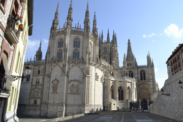 Burgos cathedral from backside. Burgos, Spain