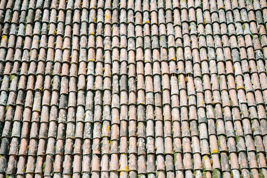 Tetto di coppi in terracotta - texture