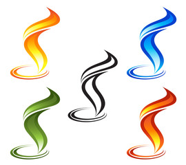 Set of fire icons