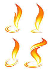 Set of fire icons