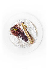 Tiramisu Cake In White Background