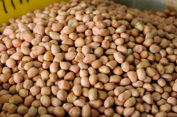 Group of peanut in market