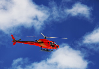 Fototapeta na wymiar Mountain Rescue Helicopter