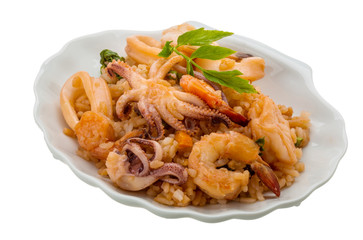 Rice with seafood