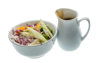Vegetable salad with sauce