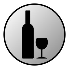 Bottle and glasse button