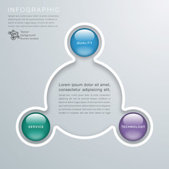 Infographics Vector Background 3-Step Process