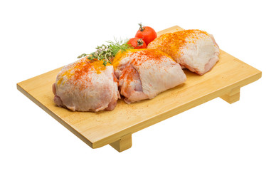 Raw chicken thigh