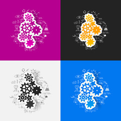 Drawing medical formulas: cogwheel