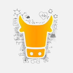 Drawing medical formulas: cow