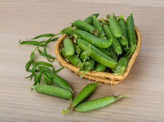 Green fresh peas