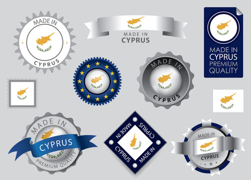 Made in Cyprus seal, Cypriot Flag (vector Art)