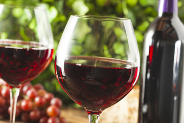 Refreshing Red Wine In a Glass