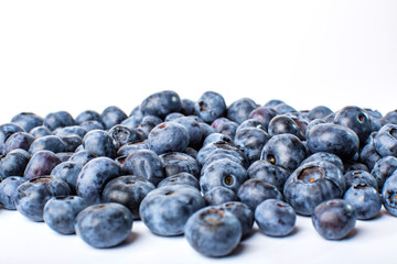 heap of blueberries isolated on white background