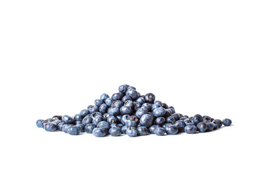 heap of blueberries isolated on white background