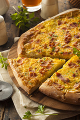 Homemade Breakfast Pizza with Bacon