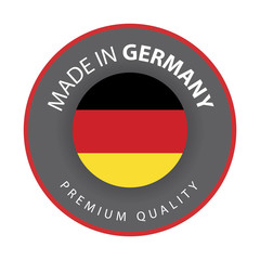 Made in Germany Seal, German Flag (vector Art)