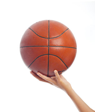 Hand Holding A Basket Ball