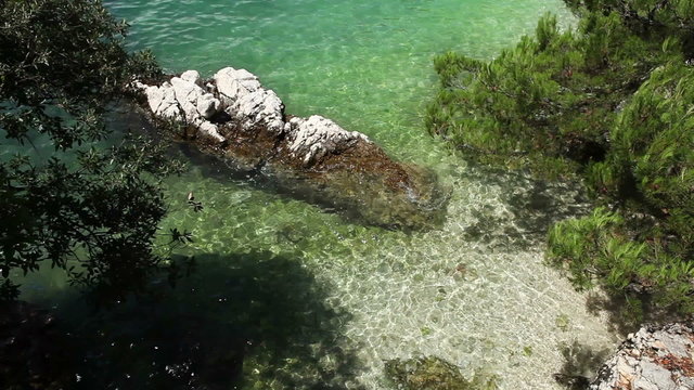 Little cozy Bay on Croatia Adriatic shore