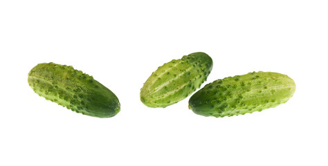 Cucumbers isolated on white
