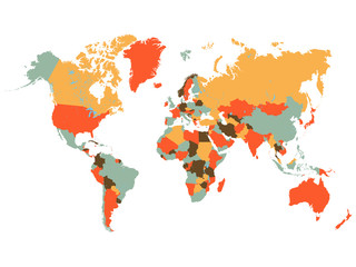 Colorful World Map Illustration