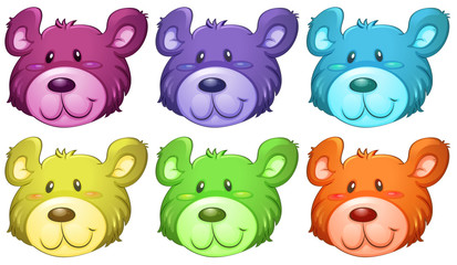 Cute bear heads