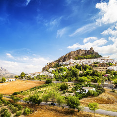 Fototapeta premium Zahara de la Sierra, beautiful town located in Cadiz, Spain.