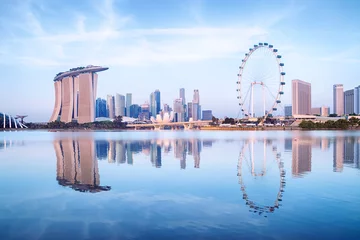 Foto auf Acrylglas Asiatische Orte Skyline von Singapur
