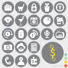 Set of money icons design