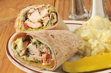 Chicken wrap sandwiches