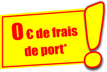étiquette 0 €  de frais de port